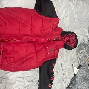 Red and Black Boys Size Jordan Hoodie